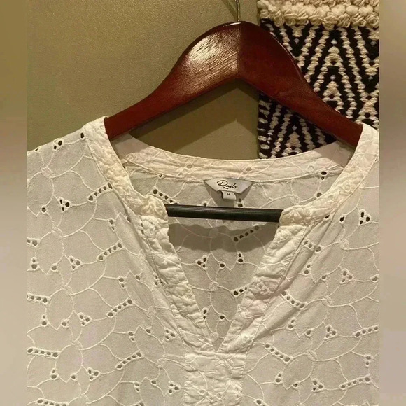 RAILS LAYLA WHITE FLOWY EYELET DRESS TIERED BRIDAL SIZE M - Picture 6 of 10